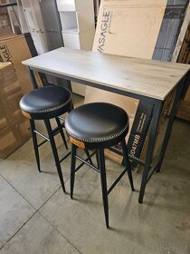 Nový barový set - stůl + 2x židle - 6