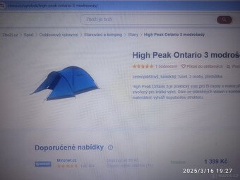 2ks úplně stejné: Stan pro 3os.: High Peak Ontario 3 - 6