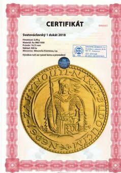Svatováclavský dukát 2018 s puncem, pouze 100 ks - 6