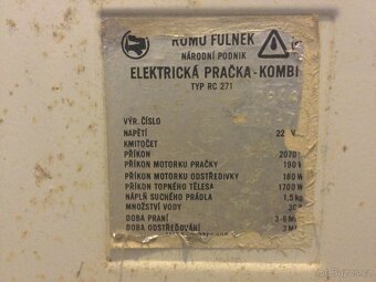 Romo pračka kombi RC 271 - 6