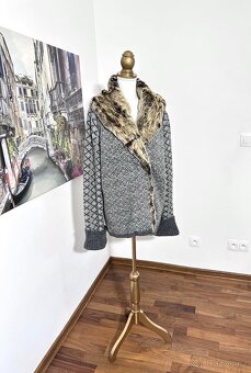 Luxusní kardigan s pravým kožíškem Etro - 6
