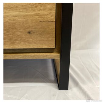 Komoda z masivu Metalo – dub, LED, 170 cm - 6
