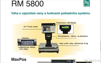 POS váha DIGI RM-5800 – pokladní systém + vážení v jednom - 6