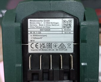 Metabo W 18 7-125 Aku úhlová bruska - 6