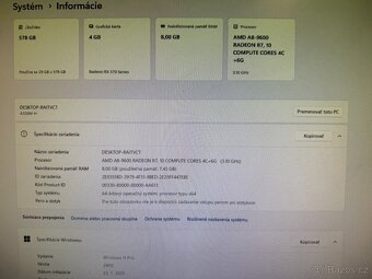 Počítač A8‑9600/8GB RAM/RX 570/120 SSD+500 HDD - 6