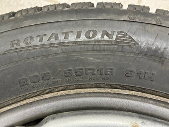 4 ks plech. disků 6,5Jx16 se zimními pneu Dunlop 205/55/16 - 6