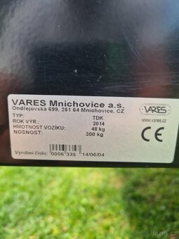 Prodám přivĕs Vares TDK za zahradní - 6