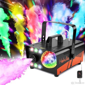 HAKUTA mlhový stroj, 600W s disco koulí a LED RGB - 6