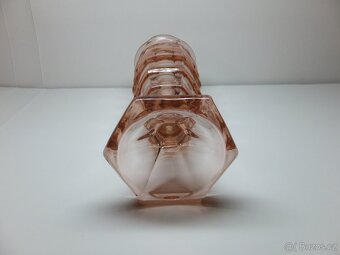 Art Deco rosalinová váza, R. Schotter Inwald. - 6