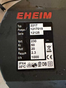 Akvarijní filtr EHEIM 2217 + filtrační média + ventily - 6