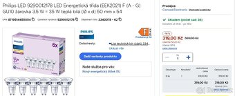 587 - 4 sady á 6x LED halogen PHILIPS GU10 - SLEVA 40% - 6