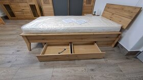 Masivní dubová postel Berlin - Divoký dub masiv 120 cm - 6