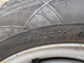 Plechové disky 185/60 R14 zimní pneu - 6