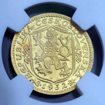 Svatováclavský dukát 1932, certifikace NGC MS 64 - 6