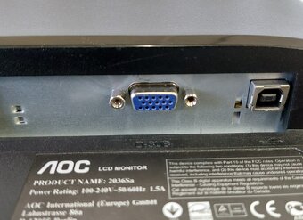 Monitor 20", LCD AOC, model 2036Sa - 6