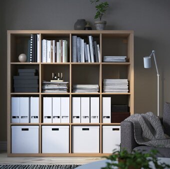 Policový díl / rozdělovač místnosti / knihovna dub - 6