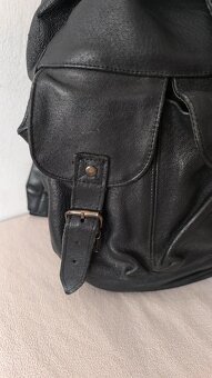 Velký originál vintage kožený Batoh kůže - 6