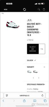 OAKLEY golfová obuv kožená vel. 45 - 6