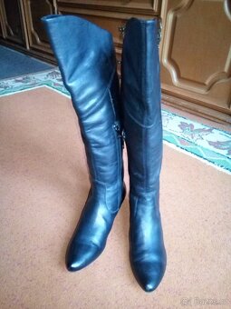 Dámské kožené vysoké boty - 6