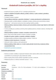 Cestovní postýlka JOY s příslušenstvím pro dítě - 6