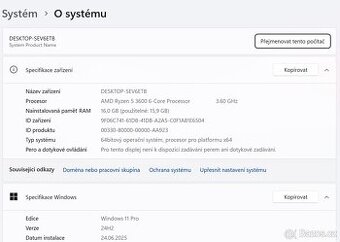 🖥️Herní PC RYZEN 5 3600,RTX 2060SUPER 8GB,1 TB SSD,WIFI - 6