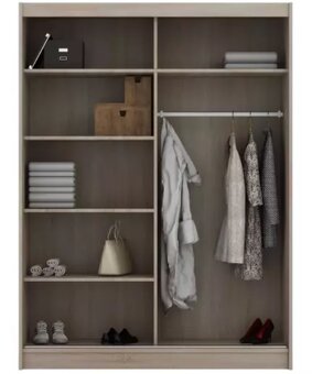 Šatní skříň 150 cm se zrcadlem - 6