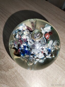 Retro skleněné těžítko. - 6