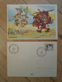 Staré kreslené pohlednice - Skaut, Junák - 6