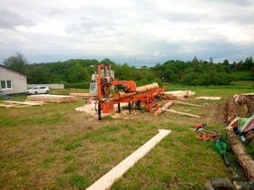 Pojízdný katr - pila pro levné stavební řezivo - pásová pila - 6