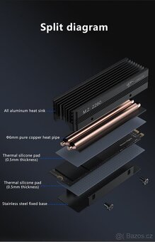 M2 chladič/heatsink pro SSD - 6