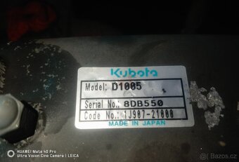 Motor "Kubota D1005" 3-valcovy Diesel,26kW - 6