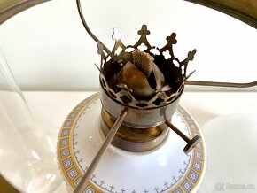 Porcelánová petrolejová lampa Wallendorf, Německo - 6
