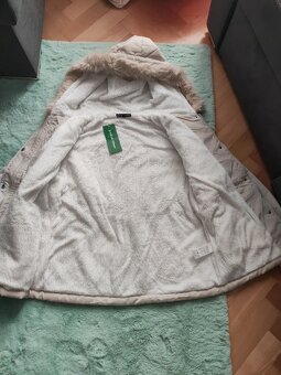 Jarní/podzimní nepromokavá bunda (parka), béžová bunda, park - 6