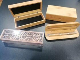 Dřevěné krabičky, dřevěná krabička s plnícím perem - 6