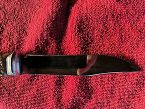 Prodám loveckou kovanou retro dýku STAINLESS, VENADO, MIKOV, - 6
