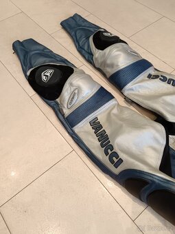 Vanucci Blau Titan-Pánská kožená moto kombinéza, dvoudílná - 6