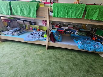 Patrová postel pro dvě děti Bibop + 2x malý psací stůl - 6