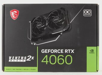 MSI NVIDIA GeForce RTX 4060 VENTUS 2X BLACK 8G OC - 6