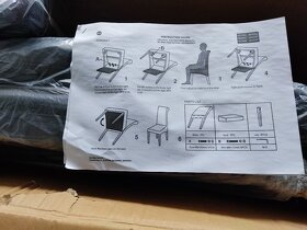 2 kusy židlí z umělé černé kůže - 6
