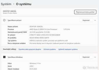 🖥️Herní PC RYZEN 9 5900X,RTX 3080Ti 12GB,32 GB RAM,2 TB SSD - 6