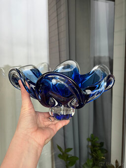 Mísa 25 cm, hutní sklo, Josef Hospodka Chřibská - 6