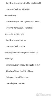 Stojací lampa LED 24W, RGB a dálk.ovládání, PC 1.300,- - 6