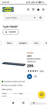 Prodám police lack Ikea - 6