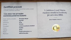 100 let ražby svatováclavských dukátů 1923-2023 - A. Rašín J - 6