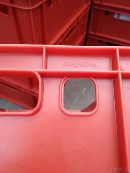 Plastové přepravky E2 červené 600x400x200 - 6