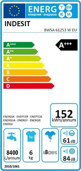 NOVÁ Pračka - Indesit BWSA 61253W | (Pův.cena: 5000,-) - 6