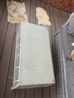 Zahradní stolek z umělého ratanu se sklem - 6