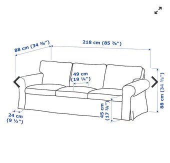 Sedačka/pohovka EKTORP Ikea 3místna - 6