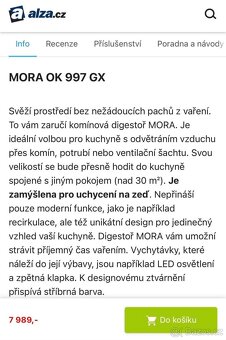 Zánovní digestoř MORA OK 997 GX - 6