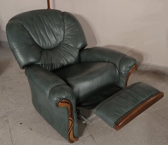 Kožená sedací souprava 3+1+1 s relax křeslem. - 6